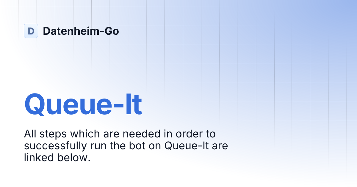 Queue-It | Datenheim-Go